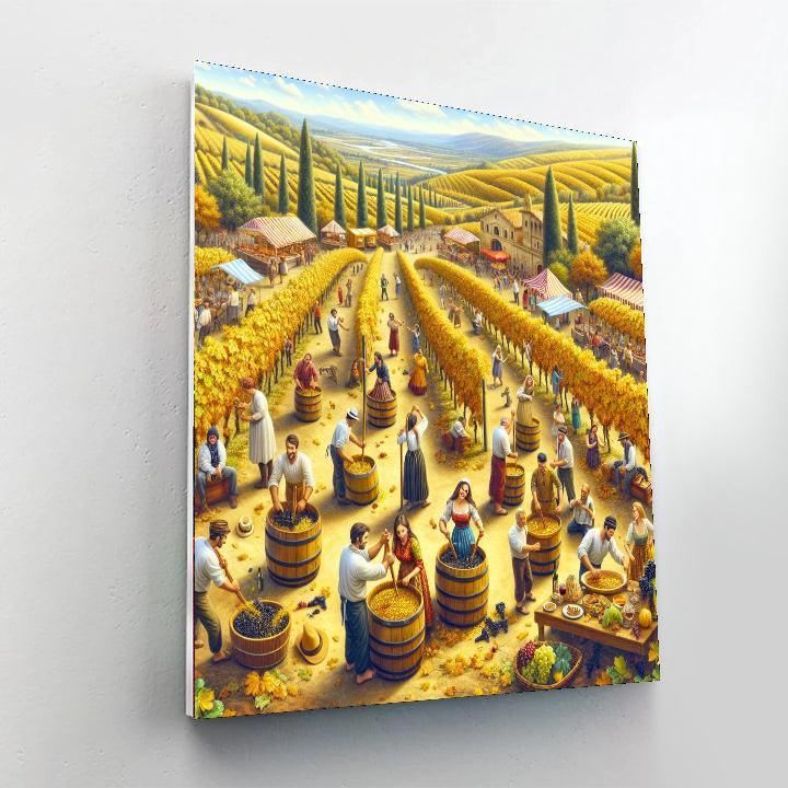 Ribeira Sacra Wine Harvest Festival Paint By Numbers Art