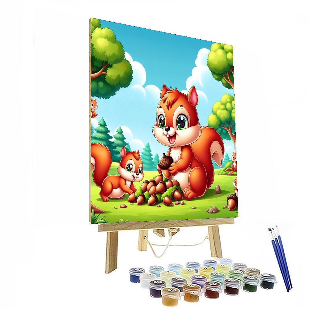 Silly Silly Squirrels Numbered Painting Kits