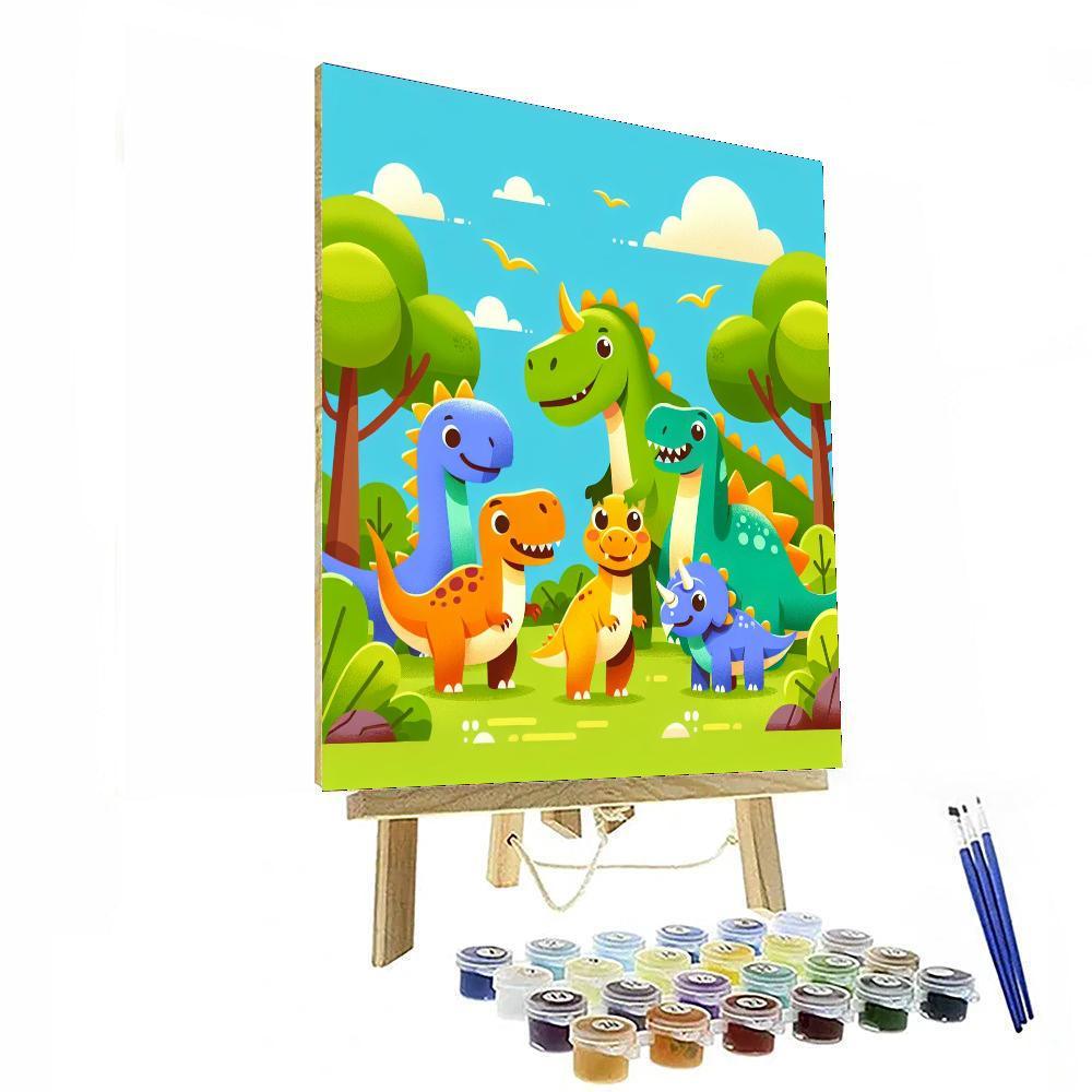 Adventurous Dinosaur Park Paint By Numbers Kits