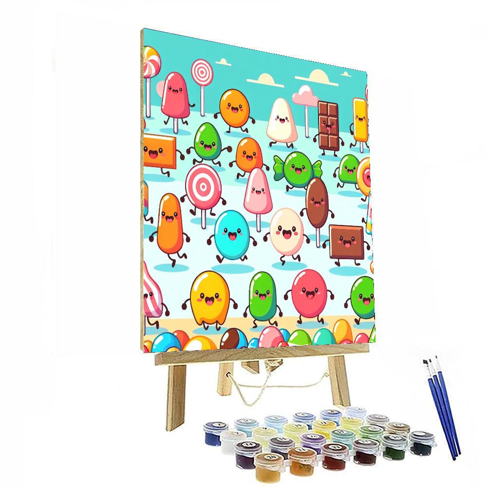 Charming Candyland Chase Painting By Numbers Kit