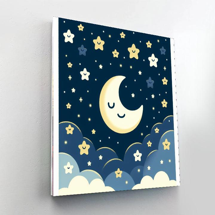 Dreamy Lullaby Stars Paint By Numbers Art