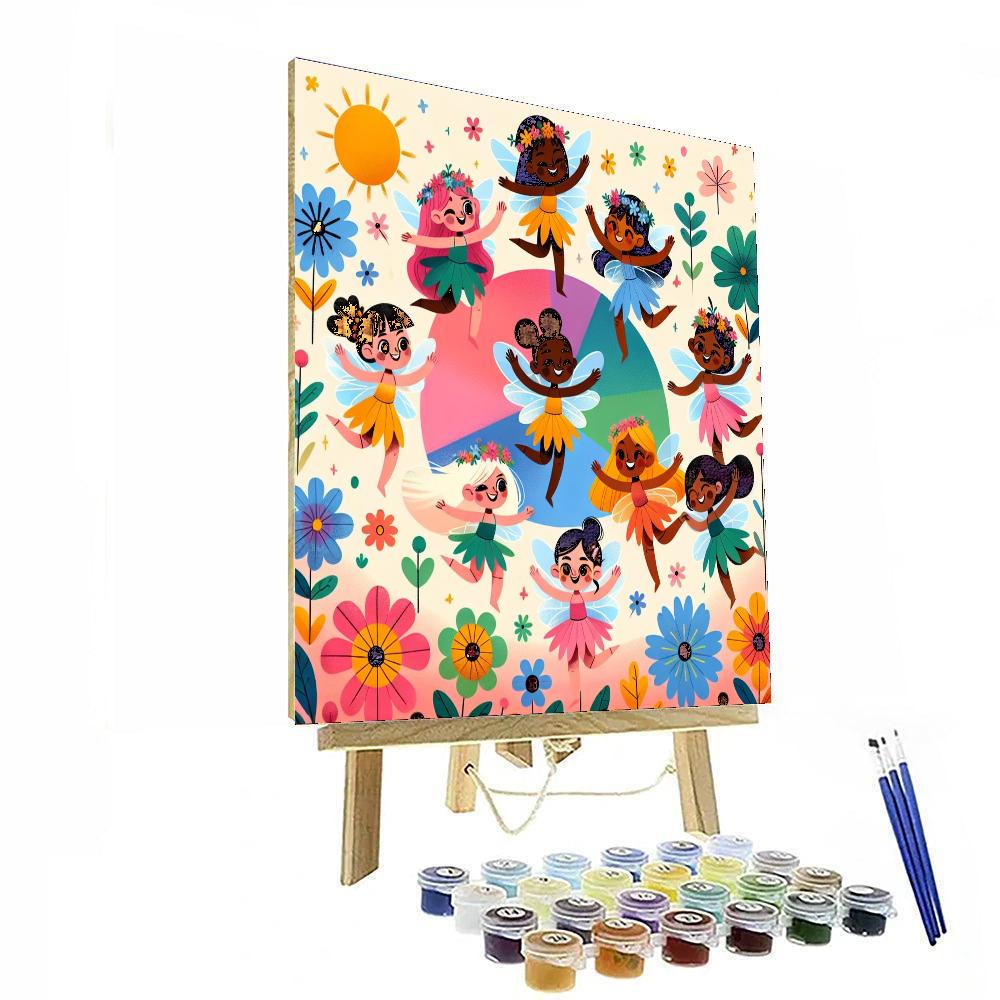 Friendly Fairy Festival Paint By Numbers Art