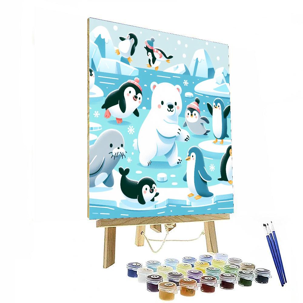 Artic Animal Friends Number Painting