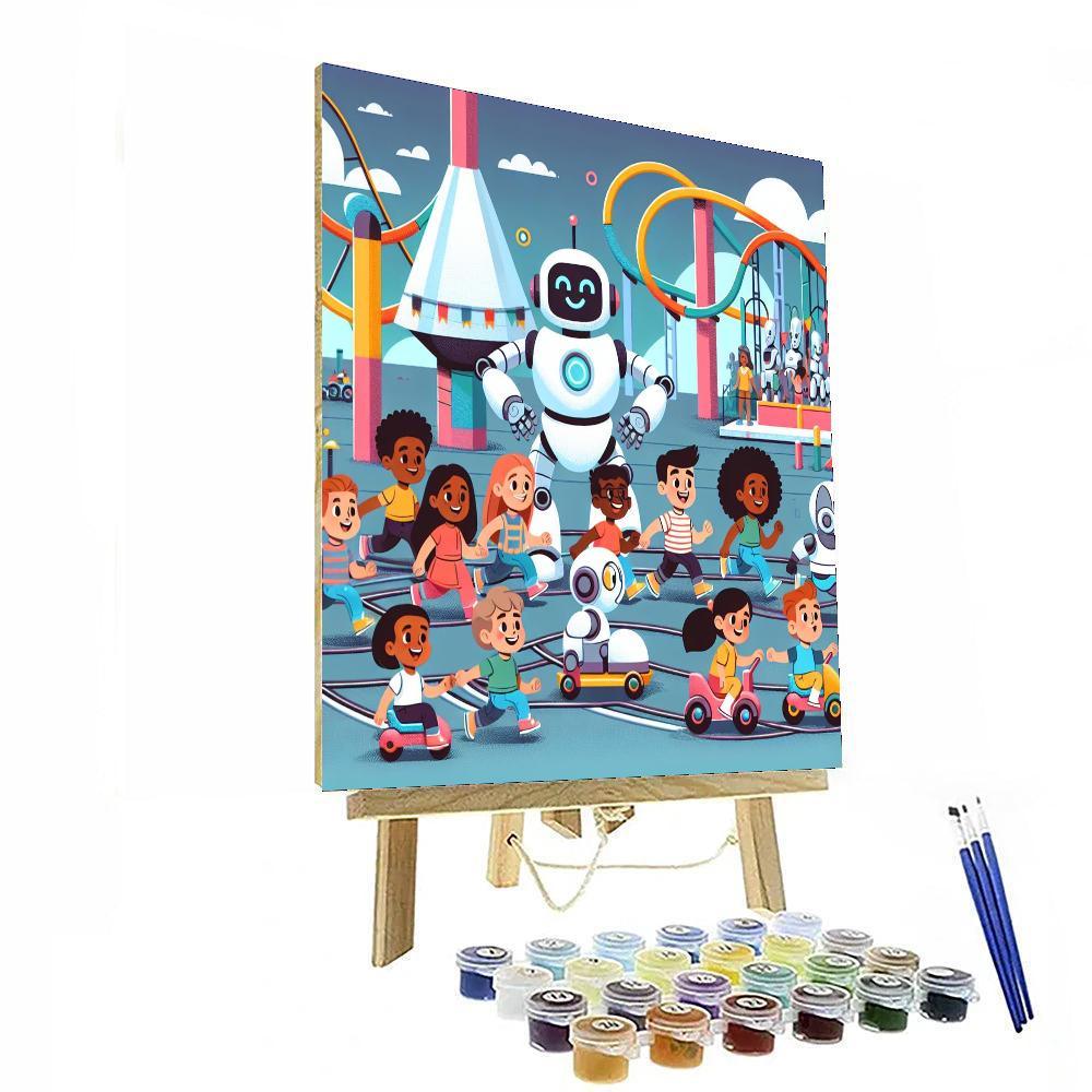 Robot Adventure Park DIY Paint By Numbers