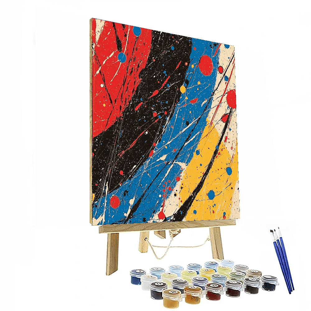 Jackson Pollock Inspired Dynamic Dance Of Colors  Paint By Numbers Kits