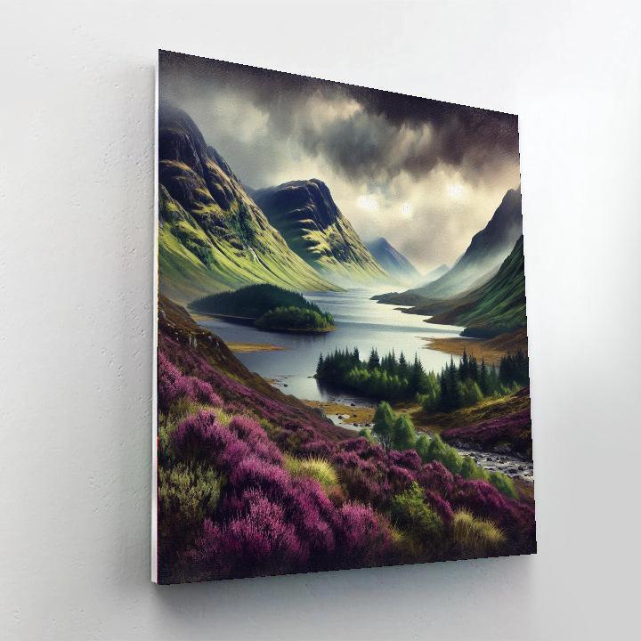 Scottish Highlands Escape Number Painting