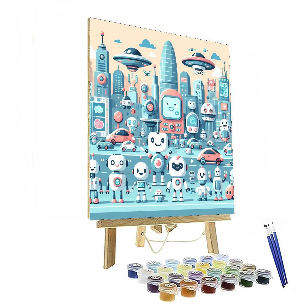 Robotic Future Friends Numbered Painting Kits