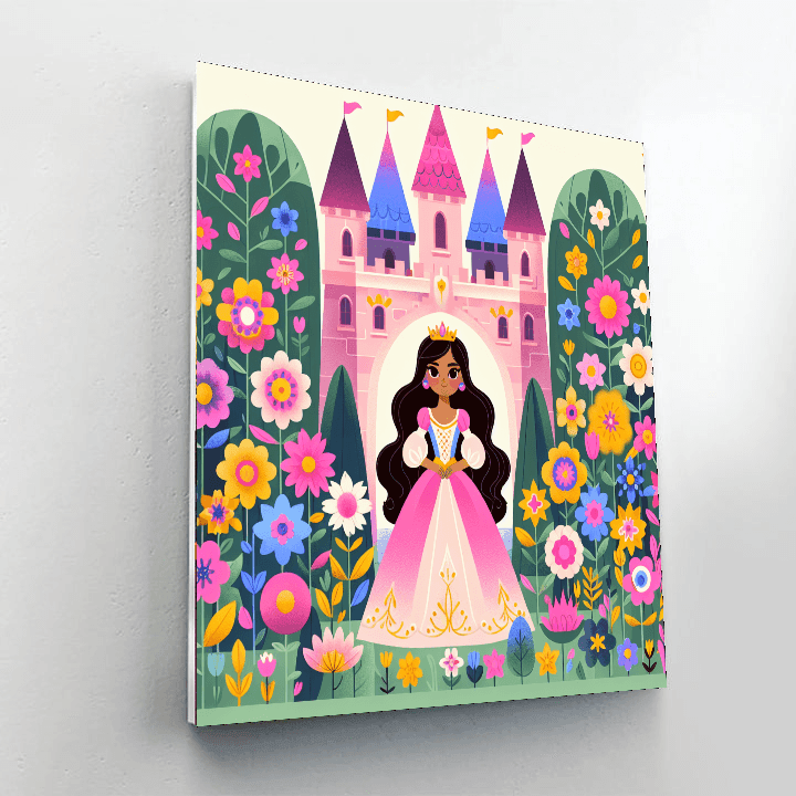 Princess Castle Garden Paint By Color