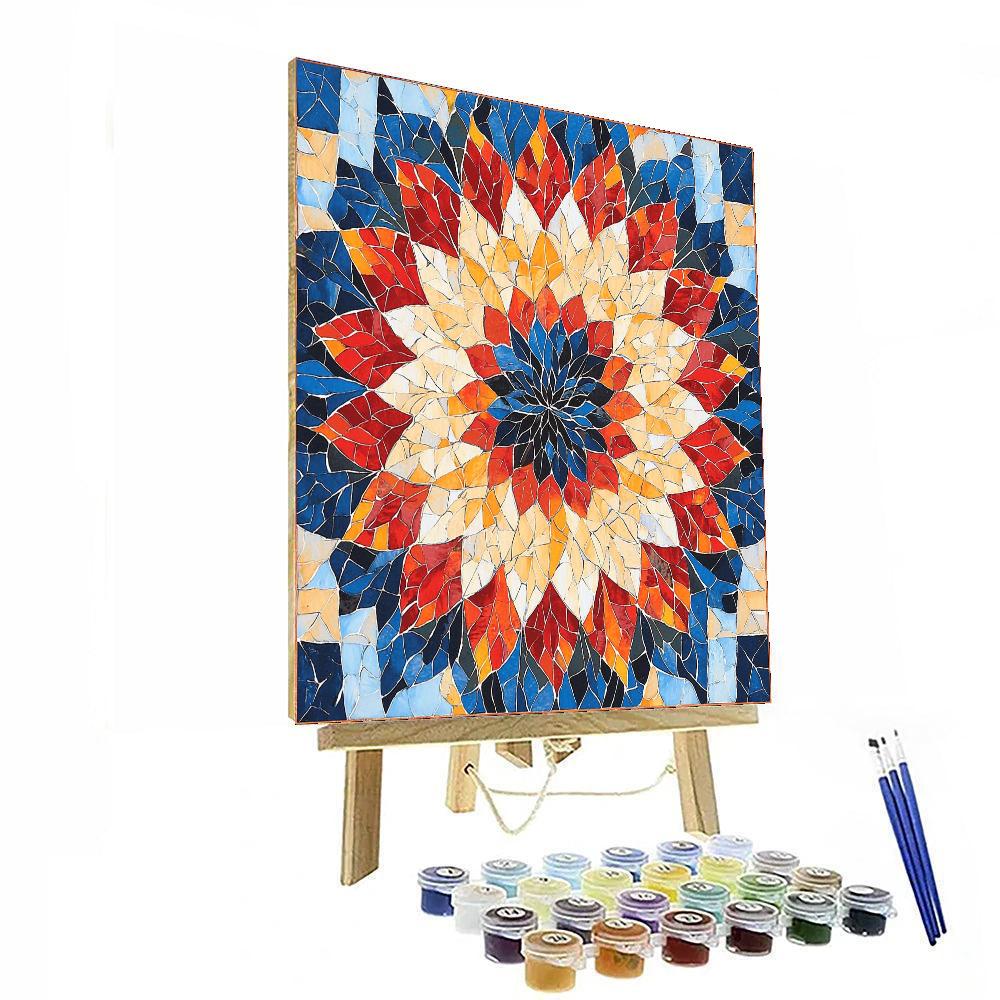 Leonardo Da Vinci Inspired Mosaic Of Colors  Paint By Numbers