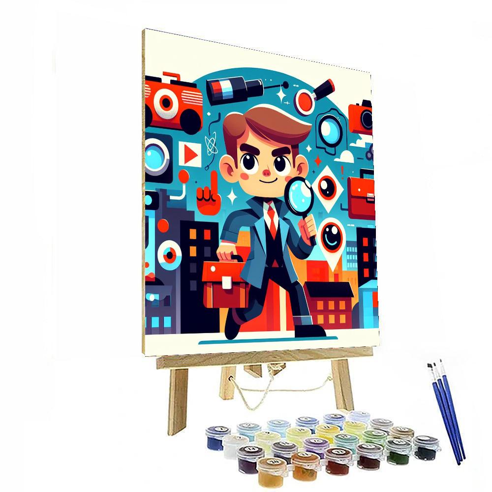 Secret Agent Spy Mission Number Painting