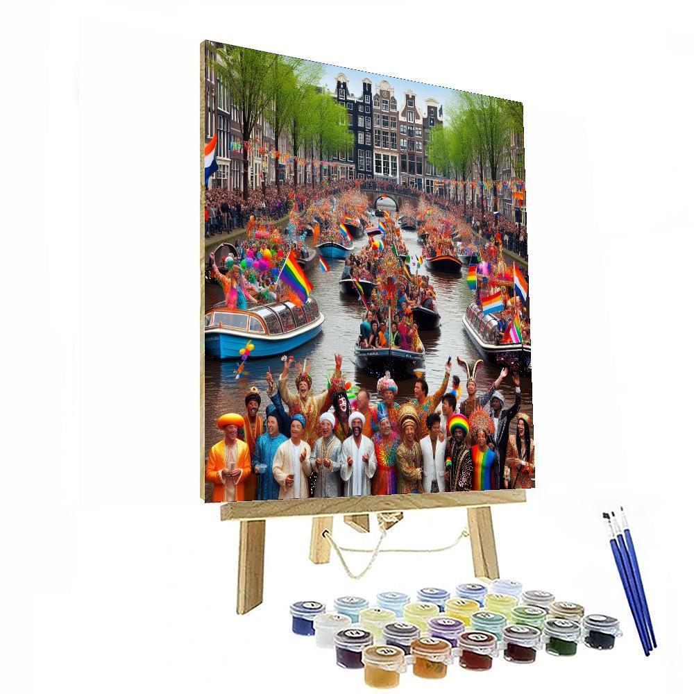 Pride Parade - Amsterdam, Netherlands Paint By Number