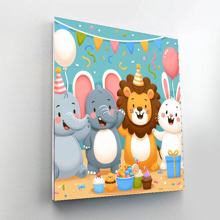 Animal Party Paint By Numbers Art