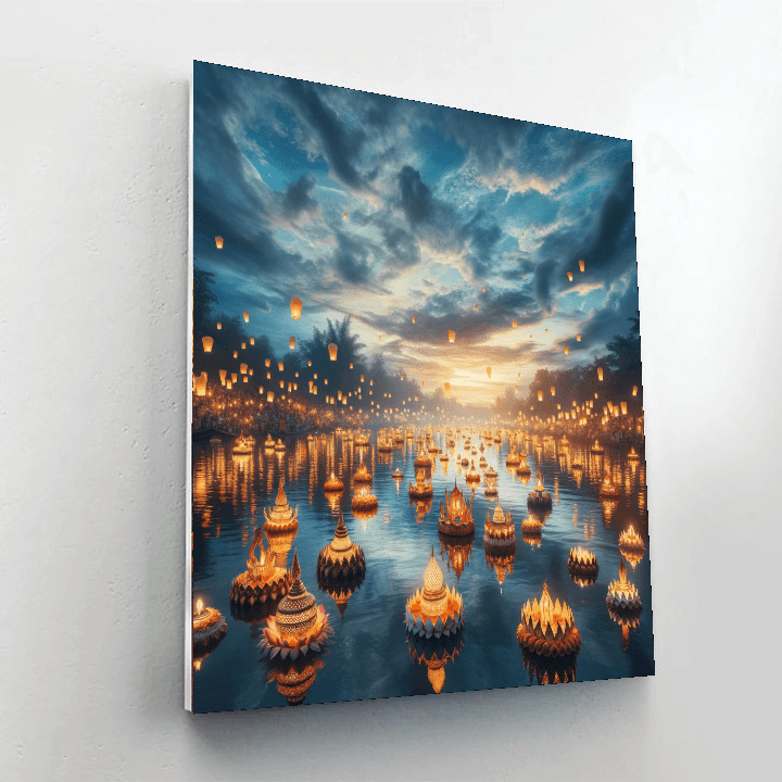 Loy Krathong - Chiang Mai Paint By Color