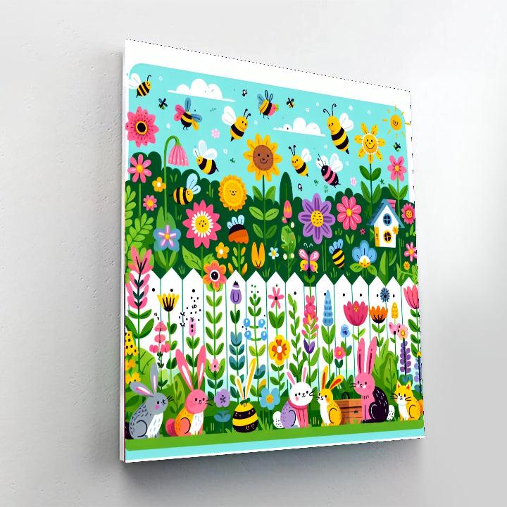 Garden Creatures Painting Number Kit