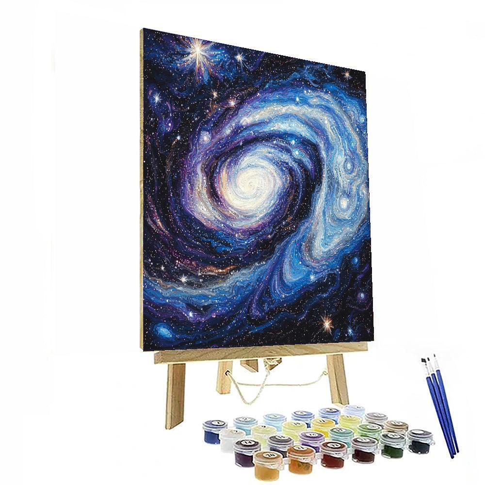 Georges Seurat Inspired Celestial Swirls  Numbered Painting Kits