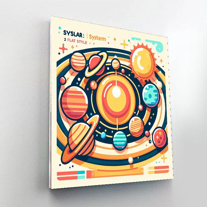 Magnetic Solar System Painting Number Kit