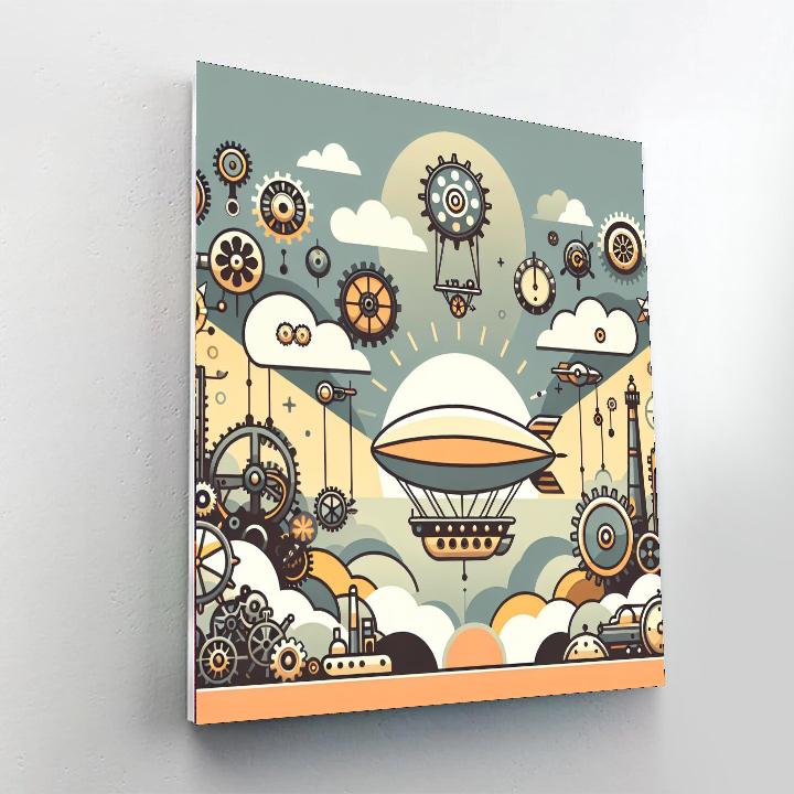 Steampunk Sky Adventure Paint By Number