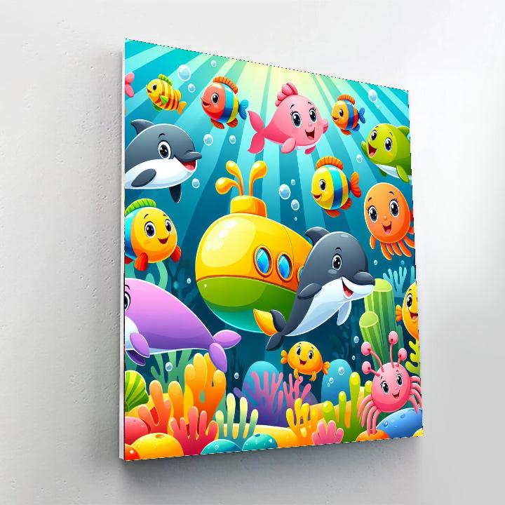 Whimsical Ocean Explorers Paint By Numbers Art