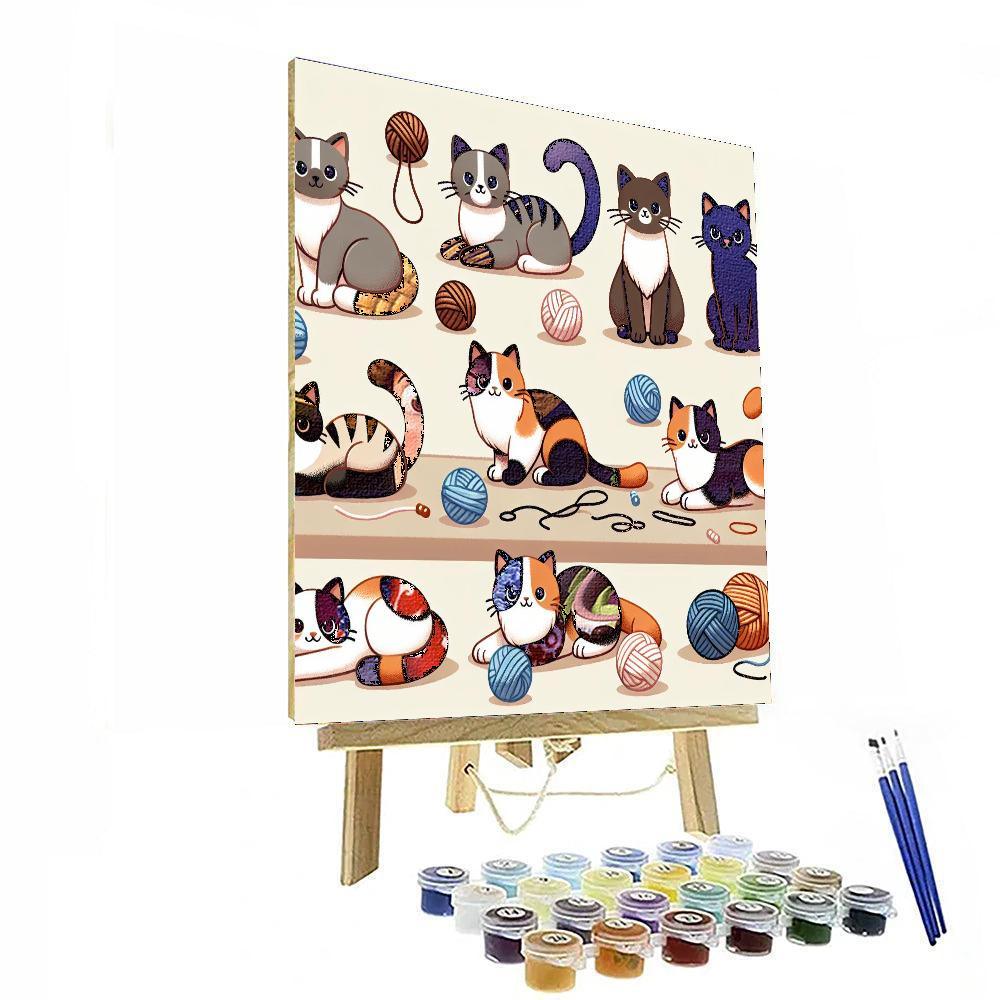 Friendly Felines Numbered Painting Kits