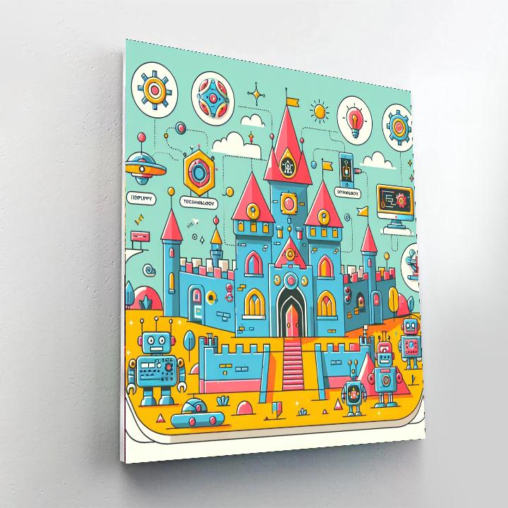 Castle Of The Future Paint By Numbers Art