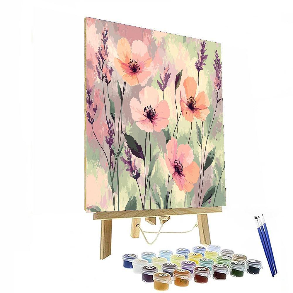 Leonardo Da Vinci Inspired Breeze Over Blossoms  Paint By Number