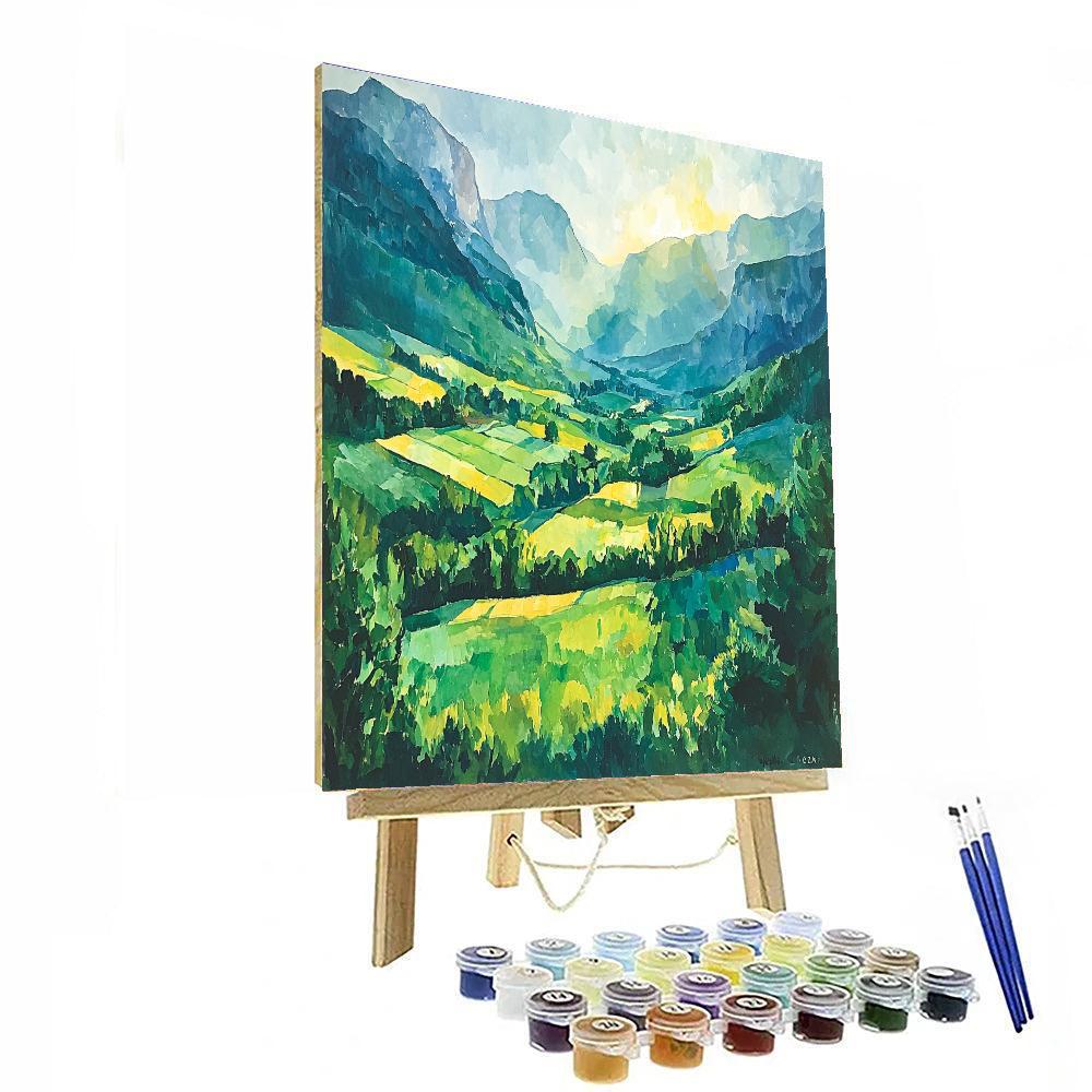 Paul Cézanne Inspired Sunlit Valley  Paint By Number