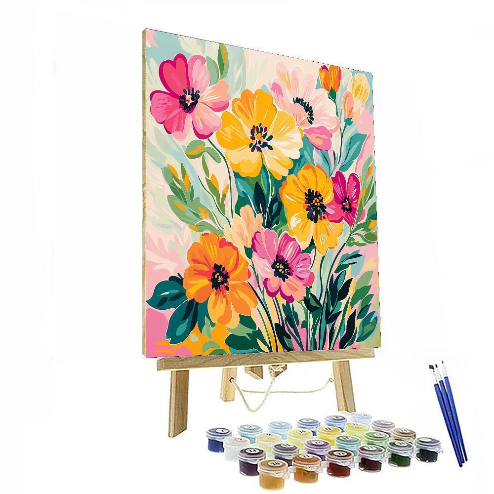 Henri Matisse Inspired Whimsical Floral Dance  Paint By Numbers