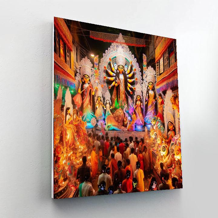 Kolkata Durga Puja Number Painting
