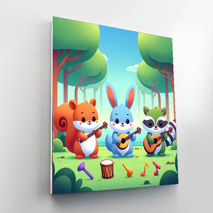 Musical Forest Friends Painting By Numbers Kit