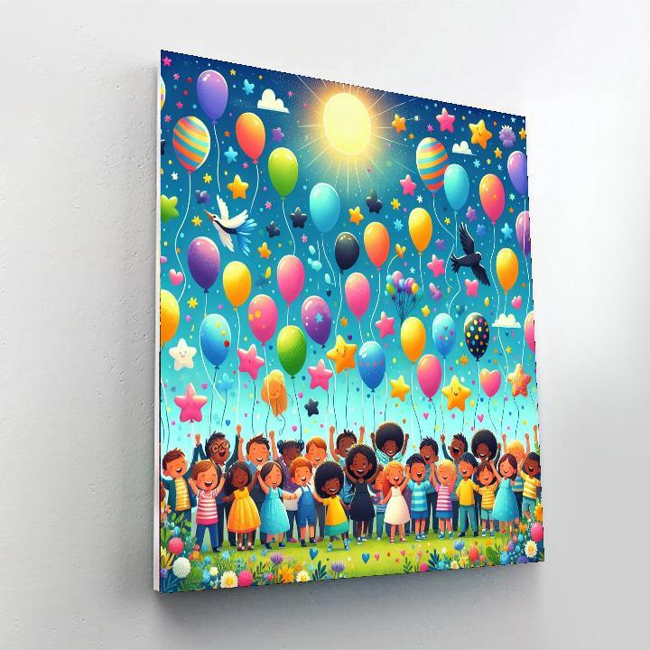 Bubblegum Balloon Festival Numbered Painting Kits