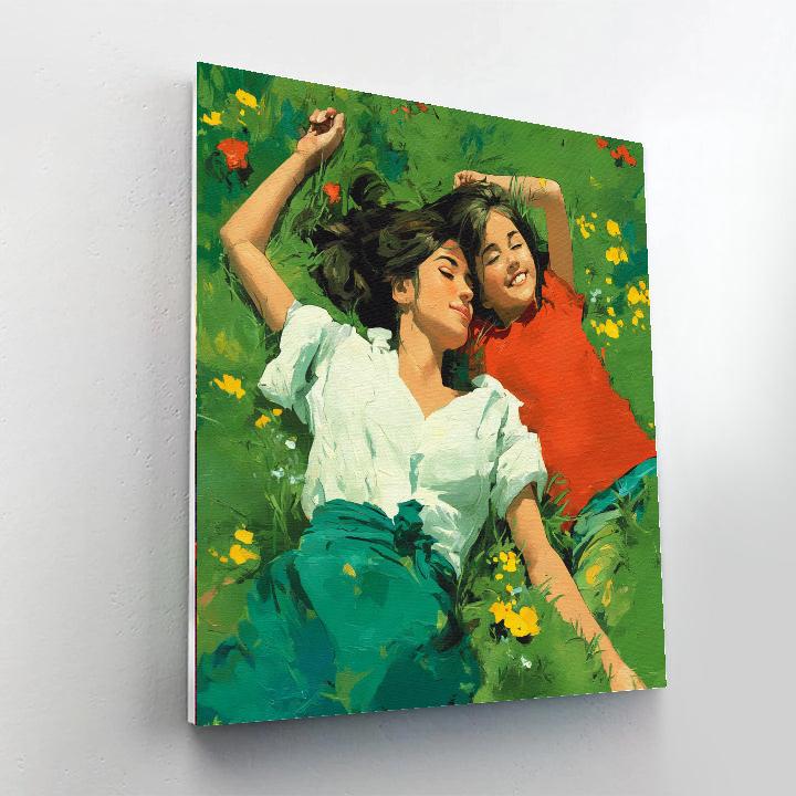 Mother And Child In A Field Of Dreams Paint By Number