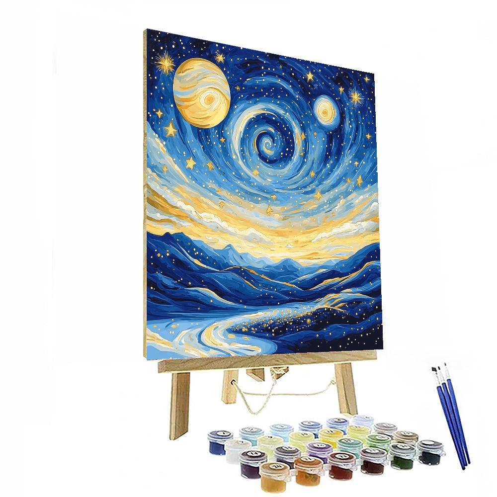 Vincent Van Gogh Inspired Celestial Symphony In Space  Paint By Numbers