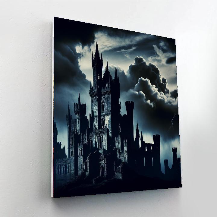 Gothic Castle Ruins Painting By Numbers Kit