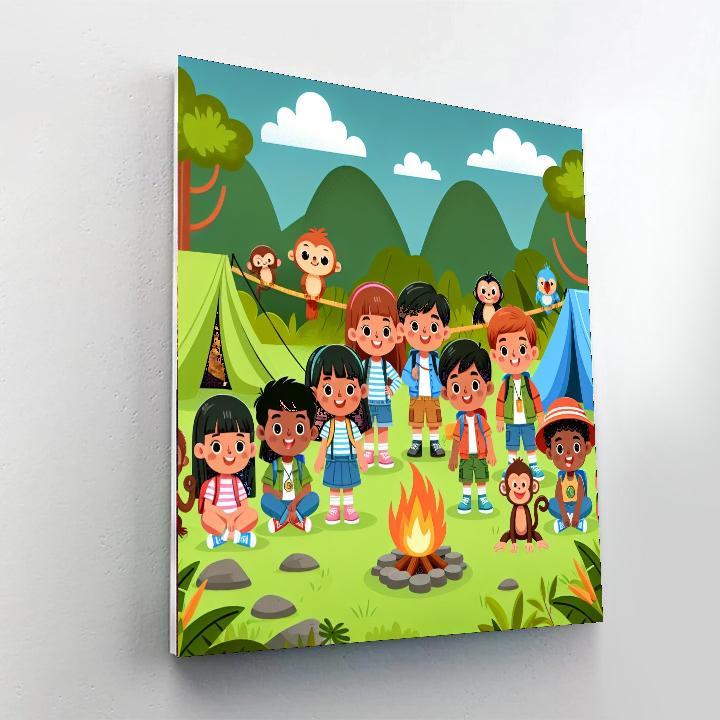 Jungle Camp Safari Paint By Numbers