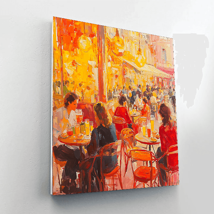 Pierre Bonnard Inspired Charming Urban Café  Paint By Number