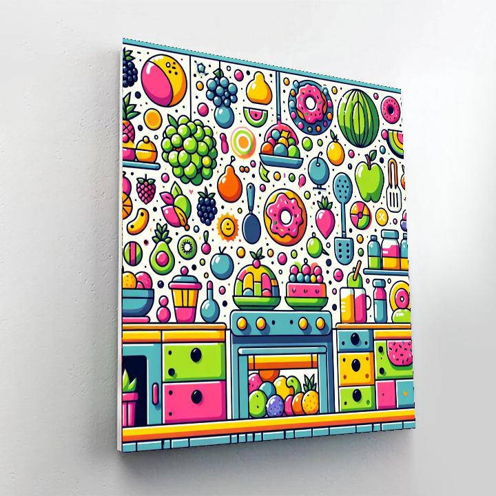 Funky Food Fiesta Paint By Color