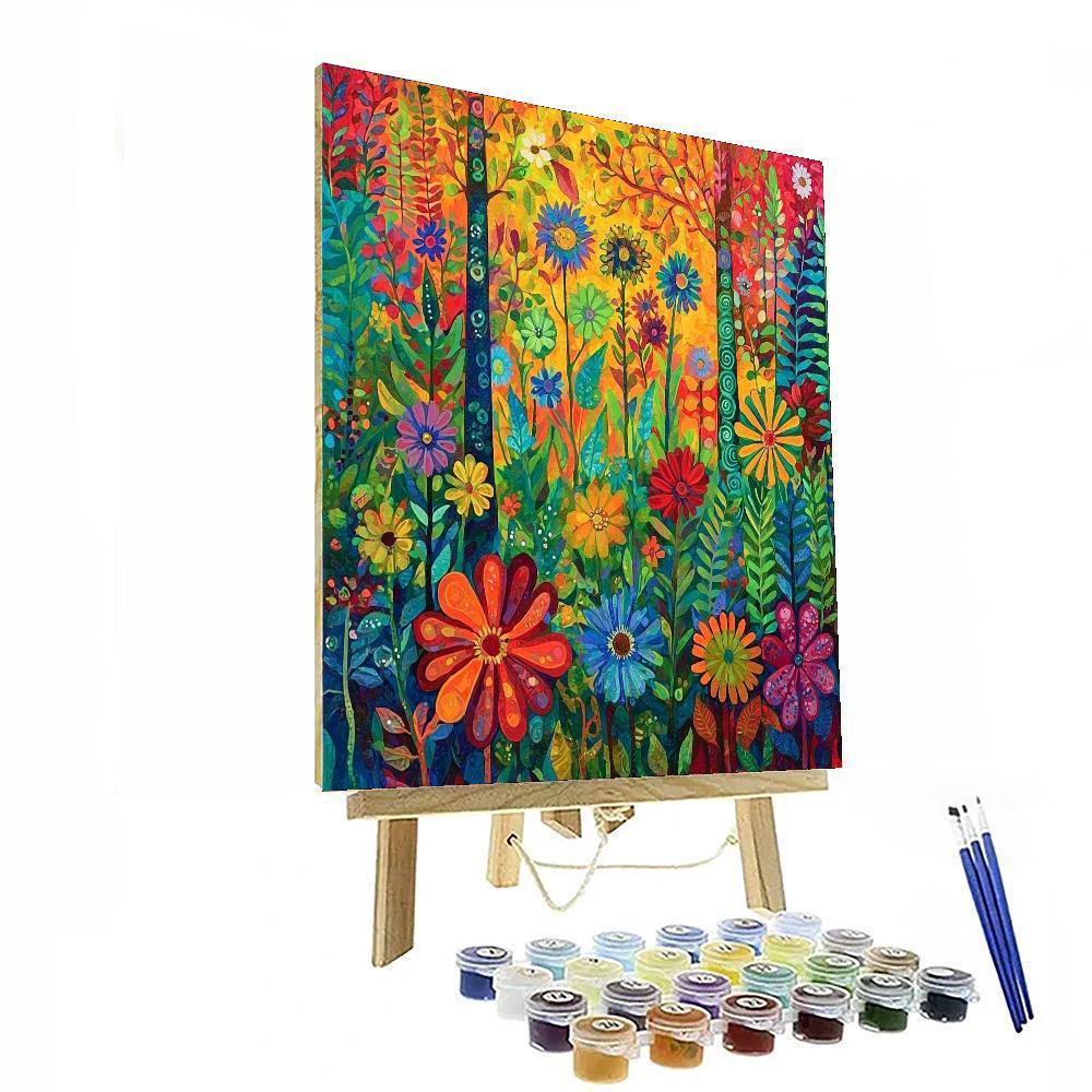 Frida Kahlo Inspired Resilient Flora  Painting Number Kit