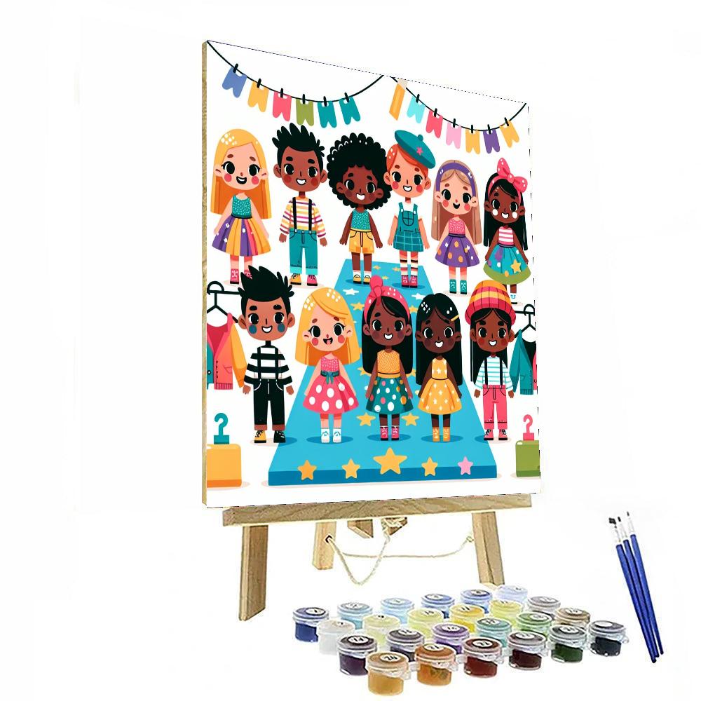 Funky Fashions Painting By Numbers Kit