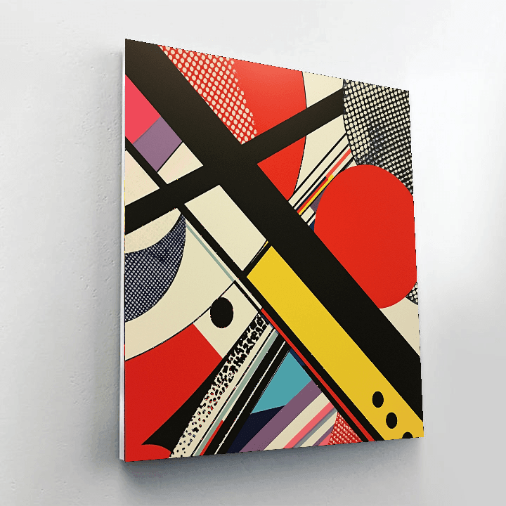 Roy Lichtenstein Inspired Rhythmic Patterns - DIY Painting By Numbers Kit