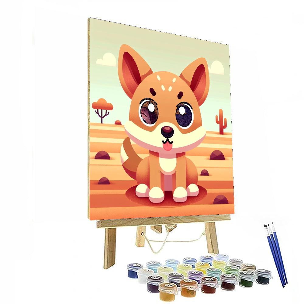 Daring Dingo Pup Paint By Numbers Art