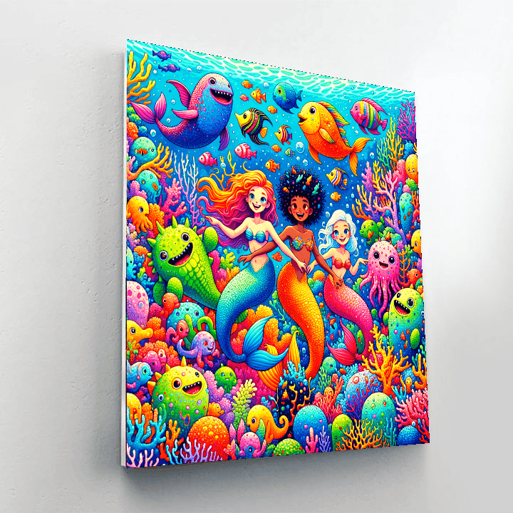 Mythical Oceanic Creatures Paint By Numbers Art