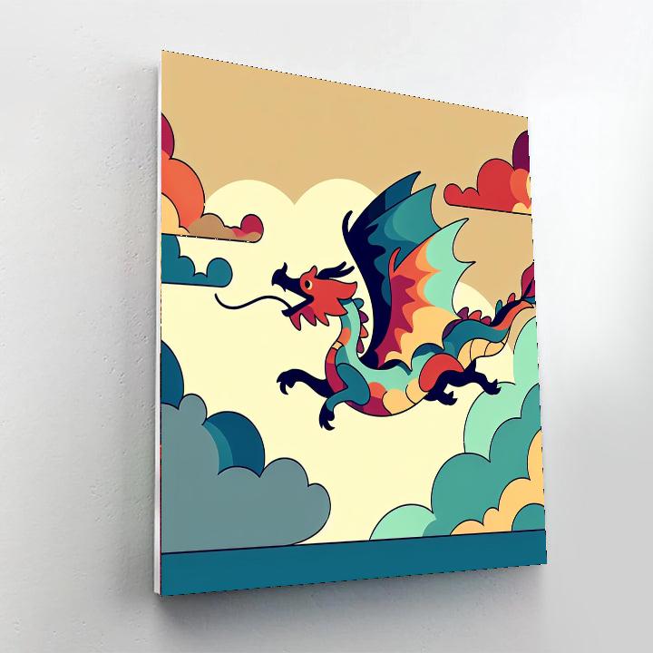Dynamic Dragon Dance Painting Number Kit