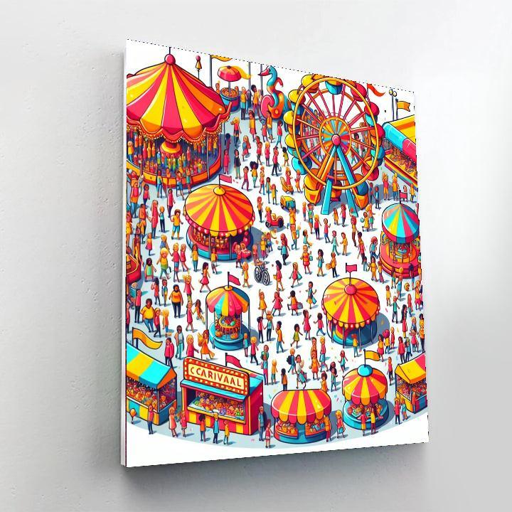 Playful Carnival Whirl DIY Paint By Numbers