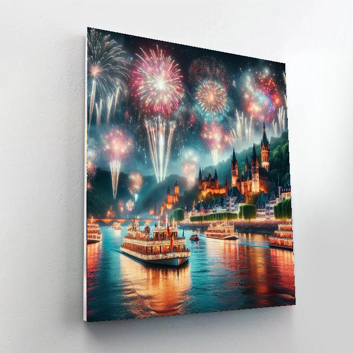 Rhine In Flames - Germany Number Painting