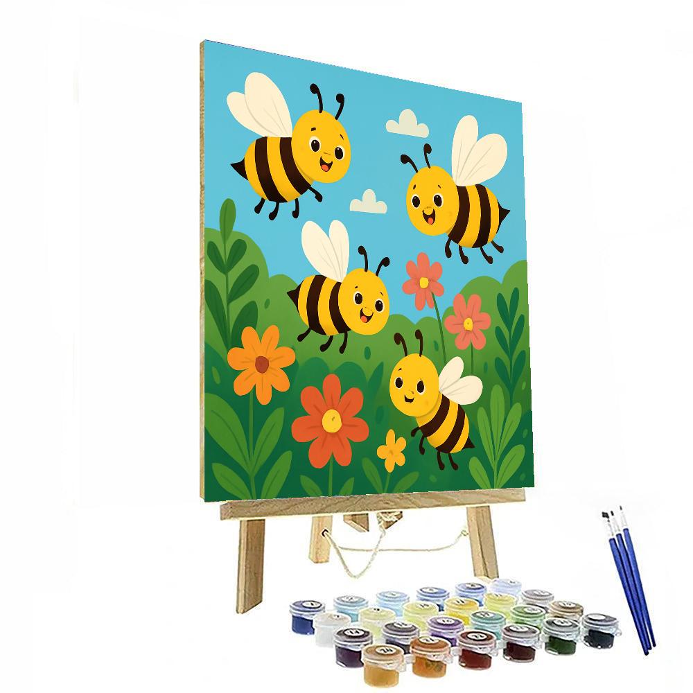 Adventurous Little Bees DIY Paint By Numbers