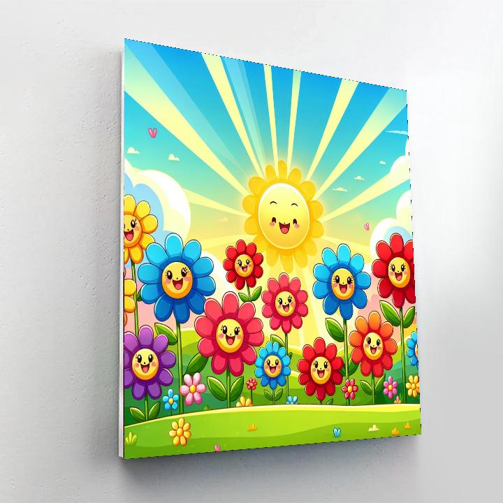 Dancing Colorful Flowers Numbered Painting Kits