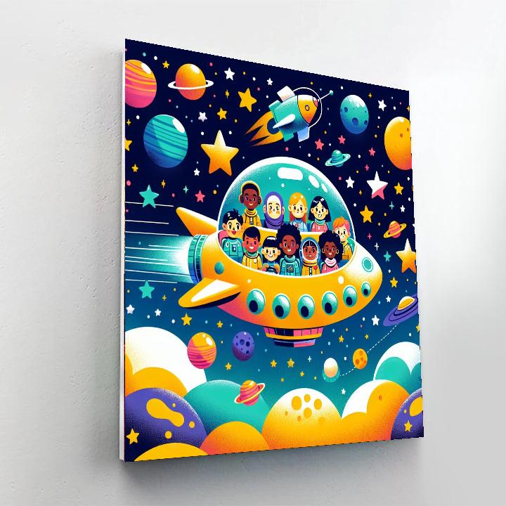 Space Voyage Pioneers Painting By Numbers Kit