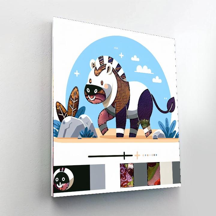 Zany Zorilla Paint By Numbers Art