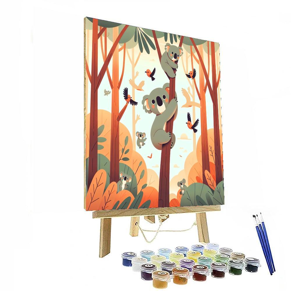 Curious Koala Climb Numbered Painting Kits