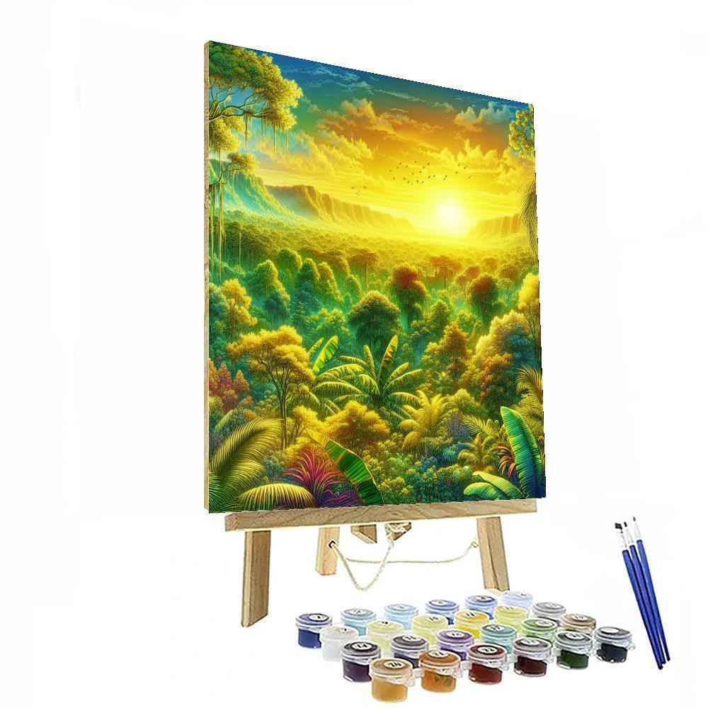 Lush Jungle Awakening Paint By Numbers Art